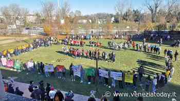 Trecento studenti realizzano un flash mob per il rispetto dei diritti umani | VIDEO - VeneziaToday