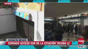 Cierran acceso al Metro Tacuba de la CDMX por presencia de manifestantes - Noticieros Televisa