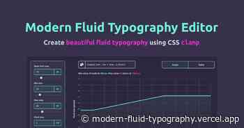 Modern fluid typography editor