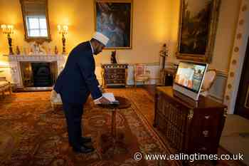 Queen opts for vibrant orange dress for virtual audience - Ealing Times