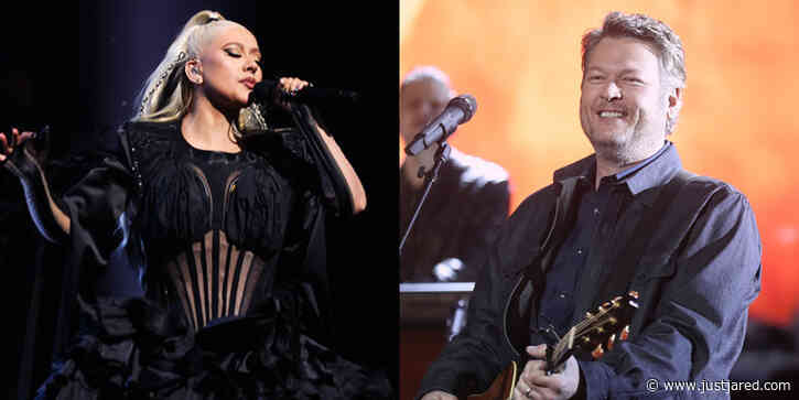 Christina Aguilera & Blake Shelton Rock the Stage During People's Choice Awards 2021