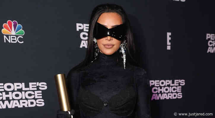 Kim Kardashian Wears Batman-Like Sunglasses While Being Honored with Fashion Icon Award at PCAs 2021