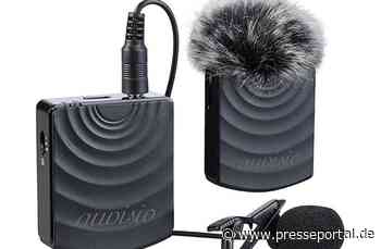 auvisio Digital Funkmikrofon & -Empfänger-Set, Klinke 2,4GHz, Reichweite 25m: Professioneller Ton ohne... - Presseportal.de