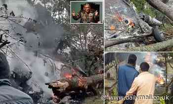 Helicopter carrying India's most senior general crashes in forest leaving at least 11 dead - Daily Mail