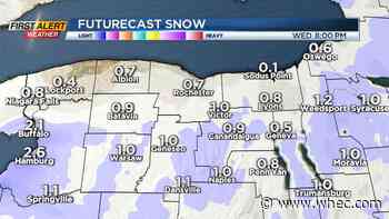 First Alert Weather: Light snow will bring minor accumulations to the region Wednesday