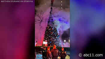 Fox News fire: Christmas tree outside media outlet's New York City HQ set ablaze