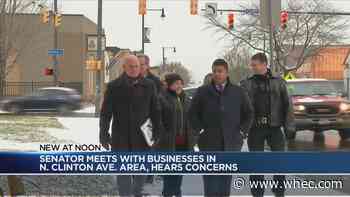 Sen. Cooney, business owners walk and talk to discuss curbing violence along North Clinton Avenue