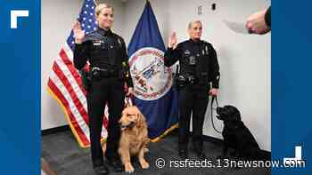 Virginia Beach police welcome two new members: Simba and Geo