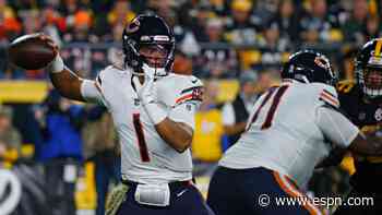 Bears' Fields cleared, will start at QB vs. Packers