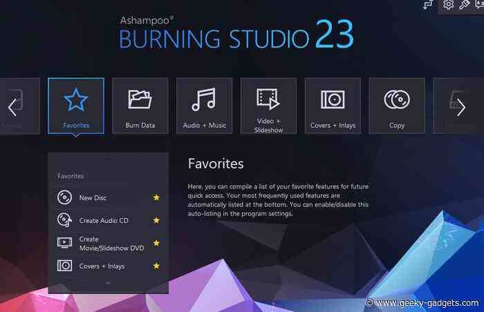 Ashampoo Burning Studio 23 disc copying and burning software