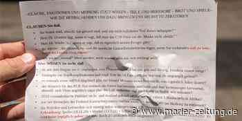 Coronaleugner verteilt Flugblätter in Marl – ein faktenfreier Spuk - Marler Zeitung