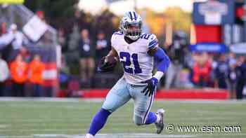 Zeke on knee: Playing unless dragged off field