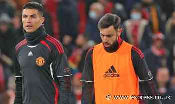 Cristiano Ronaldo and Bruno Fernandes both acting the same towards Man Utd team-mates - Daily Express