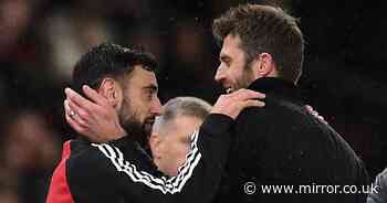 Bruno Fernandes' touching gesture to Michael Carrick moments before Man Utd exit - The Mirror