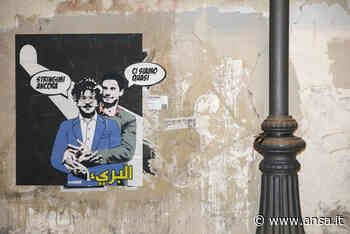 Nuova opera street artist Laika, Regeni torna ad abbracciare Zaki - ANSA Nuova Europa