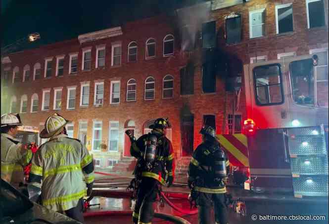 Firefighter Injured, Multiple Rowhomes Damaged In East Baltimore Fire