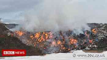 Large fire tackled at Lawford Heath landfill site