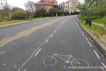 Geen fietspad dus tekent actiecomité er zelf maar eentje