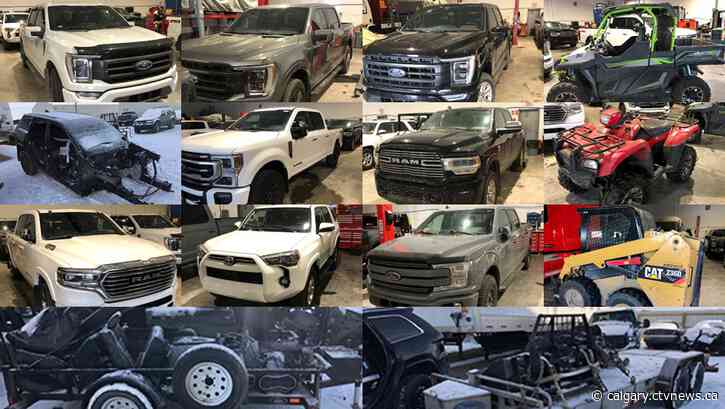 Nearly $600K in stolen vehicles recovered from suspected chop shop outside Chestermere