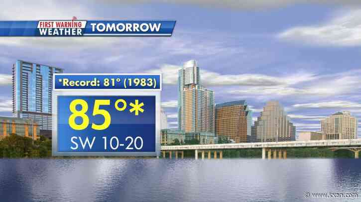 Record warm temperatures likely tonight and Friday