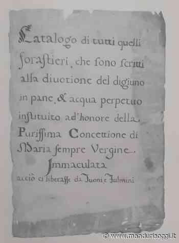 Biblioteca Live - La Gattiana racconta e informa, a cura di Archeoclub Manduria: l'antichissima pratica del digiuno in onore dell'Immacolata Concezione - ManduriaOggi