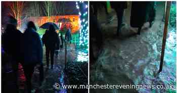 Chaos at Dunham Massey light show after trail 'flooded' by storm Barra - Manchester Evening News