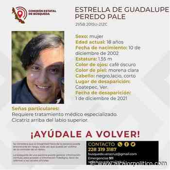 Solicitan ayuda para localizar a persona extraviada, en Coatepec - alcalorpolitico