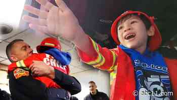 6-year-old cancer survivor becomes an honorary firefighter