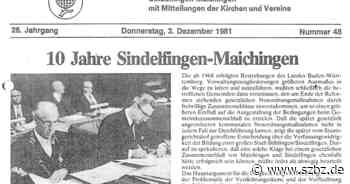 SZ/BZ: 50 Jahre Sindelfingen-Maichingen: Szenen einer Vernunftehe - Sindelfinger Zeitung / Böblinger Zeitung