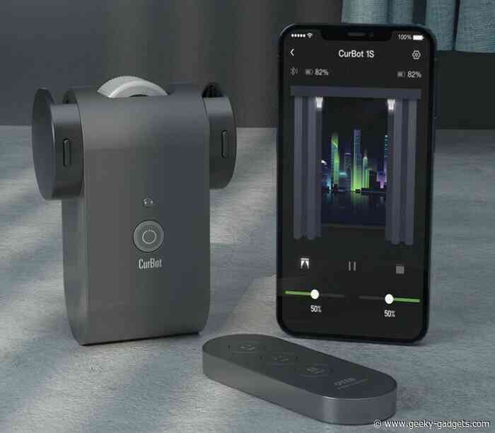 CurBot automatically opens your curtains when asked, the sun rises or timer