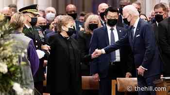 Biden remembers Dole as 'master of the Senate' at National Cathedral