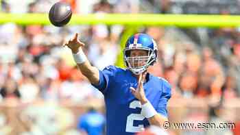 Giants' Glennon clears protocol, expected to start