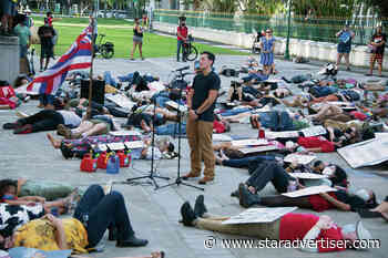 ‘Die-in’ staged at state Capitol to protest Navy’s handling of Red Hill tainted-water problem