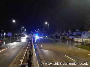 Homes in north west London without water after pipe burst on A41