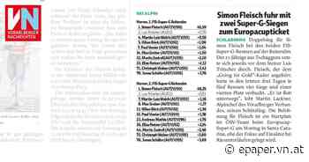 Simon Fleisch fuhr mit zwei Super-G-Siegen zum Europacupticket - Vorarlberger Nachrichten | VN.AT