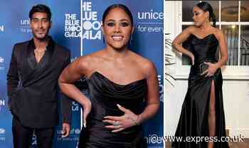 Alex Scott catches Lee Juggurnauth's attention with leggy display in figure-hugging dress - Daily Express