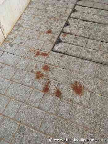 Wembley High Road paving stained by paan after just days