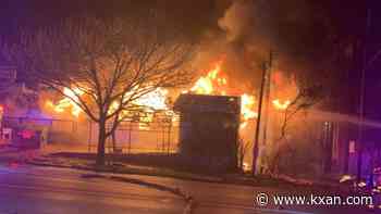 Fire at I-35/6th Street closes frontage road Saturday morning