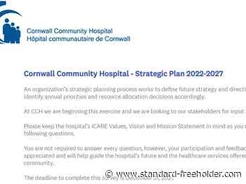 Cornwall hospital seeking input for five-year strategic plan - Standard Freeholder