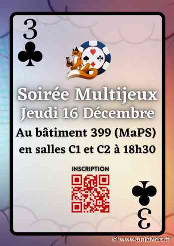 Soirée Multijeux Maison des Paris-Saclayiens (MaPS) jeudi 16 décembre 2021 - Unidivers
