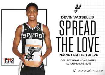 SPURS TO “SPREAD THE LOVE” WITH PEANUT BUTTER COLLECTION HOSTED BY DEVIN VASSELL