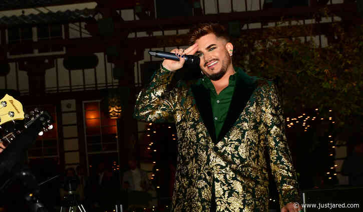Adam Lambert Gives Surprise Performance at Toys for Tots Charity Event