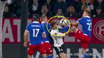 Leon Goretzka sufre tremenda patada en el cuello en partido de la Selección de Alemania - sdpnoticias