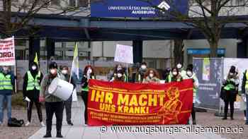 Beschäftigte im öffentlichen Dienst streiken an der Uniklinik Augsburg - Augsburger Allgemeine