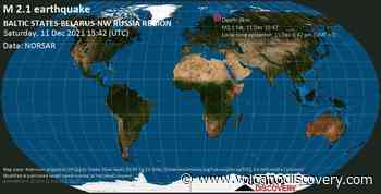 Quake info: Weak mag. 2.1 earthquake - 4.2 km south of Revda, Lovozersky District, Murmansk, Russia, on Saturday, Dec 11, 2021 6:42 pm (GMT +3) - VolcanoDiscovery