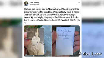 Decades-old family photo from Kentucky found over 150 miles away in Indiana after tornado outbreak