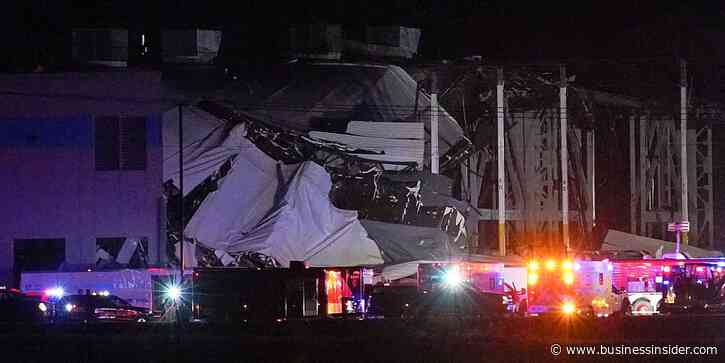 At least 6 are dead and more are missing in 'mass casualty incident' at Illinois Amazon warehouse roof collapse caused by severe weather