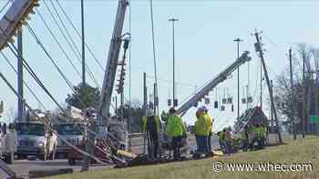 The day after: neighbors spend time cleaning up after heavy winds and damage