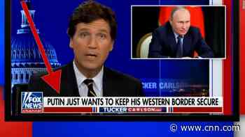 See what Russian state TV thought of this Tucker Carlson banner