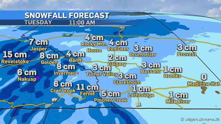 Sunny start to Monday followed by snow, then cold